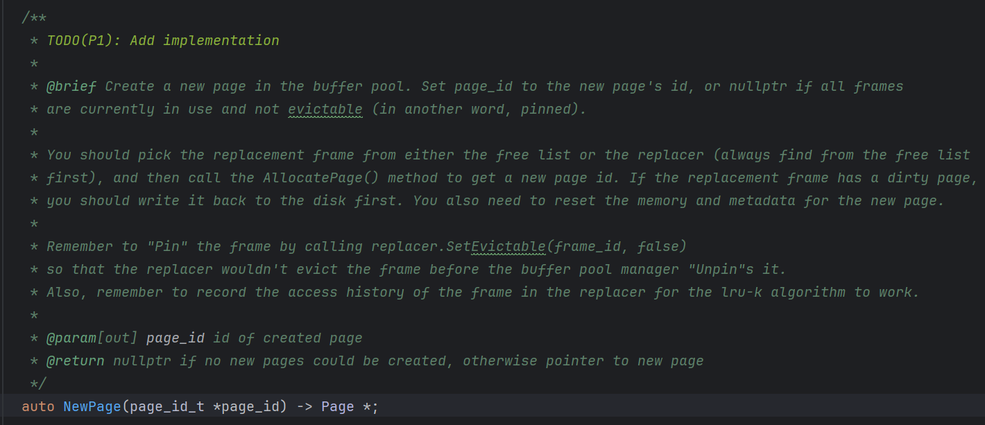 Project 1 Buffer Pool